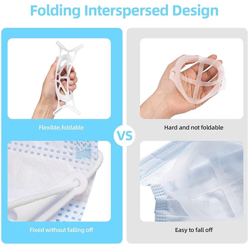 LEDON 3D Face Mask Bracket，10/20/50/100pcs White Mask Guards for Under