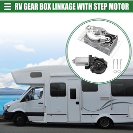 Motoforti RV Gear Box Linkage with Motor, Electric Steps Replace, Metal, Silver Tone, 1 Set