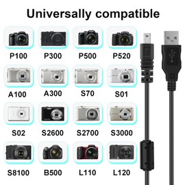 Gneinour UC-E6 USB Cable for Nikon CoolPix S3000 S3300 S3500 S3700 S4000 S6300 S6500 S6600 P100 P530, Compatible with Nikon Digital SLR DSLR D750 D3200 D3300 D5300 D7200 (3.3ft)