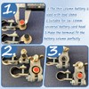 2 Pairs Universal Battery Post Terminal Shims, Car Battery Negative/Positive
