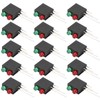 100Pcs LED Plastic Holder DualHole Black Square 90 Degree Curved
