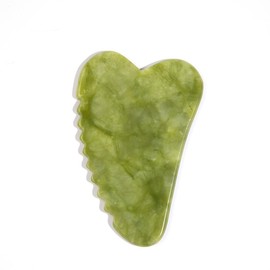 Windfulogo Gua Sha Facial Tools Massage Stones Green Jade Stone Hot Rock for Spa Massage