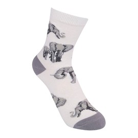 FUNATIC Elephant Socks for Kids Ages 7-10, One Size Fits Most | Nature Lover Gift Idea with Wildlife Theme | Zoo Animal Design Toddler Apparel | Cute Holiday Adventure Party Day Outdoor Attire Present