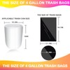 Homifest 4 Gallon Drawstring Trash Bags,40 Count Black