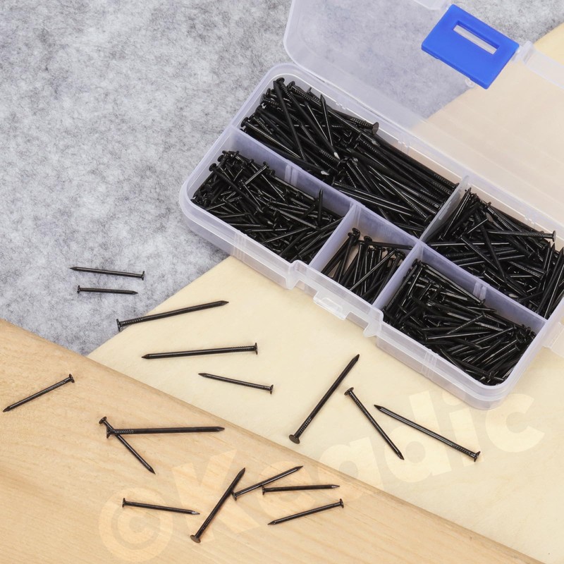 Keadic 500 Pcs Nail Assortment Kit, 4 Sizes, Small Nails,