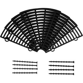 Cubierta Protectora para Macetas de Jardín, Malla de Plástico Negro, Evita Que Gatos y Pequeños Remuevan la Tierra, Paquete de 2 Piezas para Jardinería
