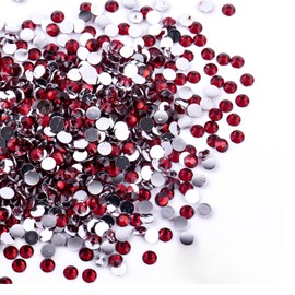 Rhinestone Red Acrylic Stone Deco Stone Set of 4 Sizes (DBZ-057 Noble Red) 0.08 inch (2 mm) 500 Tablets 0.1 inch (3 mm) 500 Pieces, 0.1 inch (4 mm) 250 Tablets, 0.2 inch (5 mm) x 250 Tablets, Total of