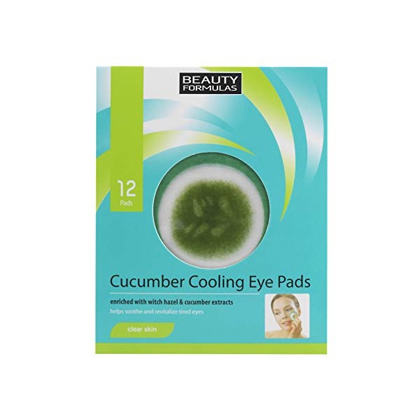 Beauty Formulas Clear Skin Cucumber Cooling Eye Pads 12'S