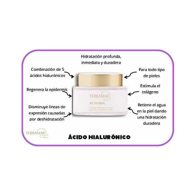 Gel Facial Hidratante Capas Acido Hialuronico 50g Terramar Todo Tipo