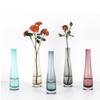 Bamboopack Hand-Made Blown Art Bud Glass Vase - Clear, Modern,