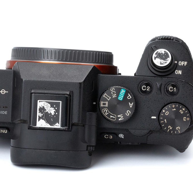 Kanagawa Wave Camera Hot Shoe Protective Cover Shutter Button for