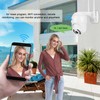 2in Waterproof PTZ Mini Dome Camera 1080P WiFi 8 Lights