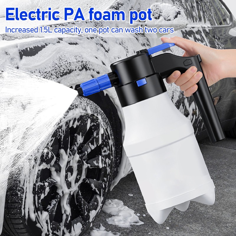 Electric Foam Sprayer with USB Pressurized 1.5L for Home Garden