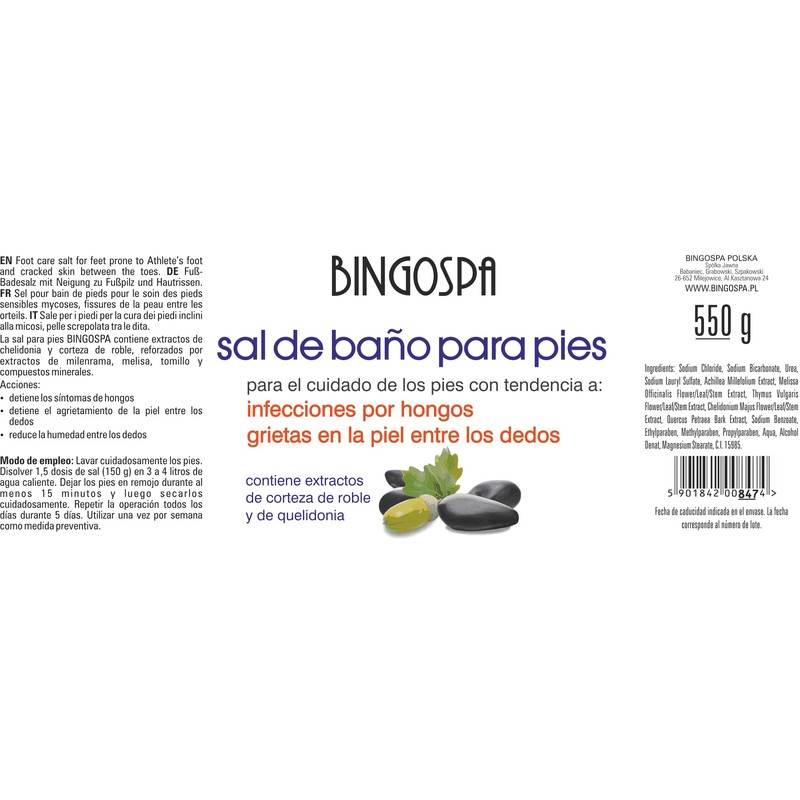 Foot Bath Salt with Tendency to Athlete's Foot and Skin