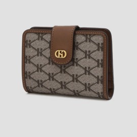 Hazzys (광주신세계)25SS브라운 이니셜패턴 가죽 반지갑 HIWA5E842W1 (Gwangju Shinsegae) 25SS Brown Initial Pattern Leather Wallet HIWA5E842W1