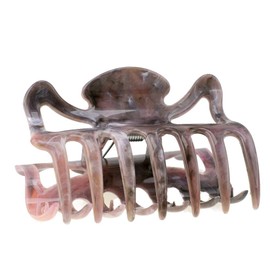 WeLoveBeads 1 Piece Hair Claw Large 9 cm Pink Brown Made in Germany