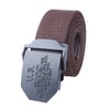 Sint M US Black Buckle Military Thick Canvas Cloth Belt