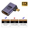 cablecc Right Angled Micro HDMI Male to HDMI 2.1 Female