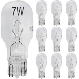 Diximus 12 Volt 7 Watt Low Voltage T5 Landscape Bulb - Pack 10 - Landscape Light Bulbs - Low Voltage Landscape Light Bulbs (Clear, 10)