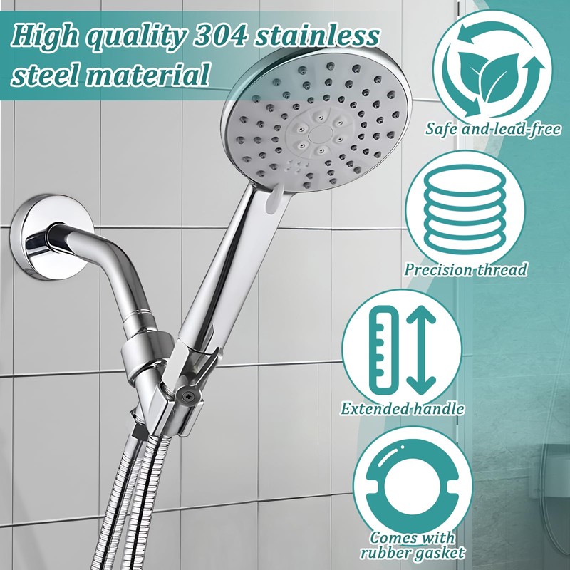 [2 Pack] Shower Head Shut Off Valve 304 Stainless Steel