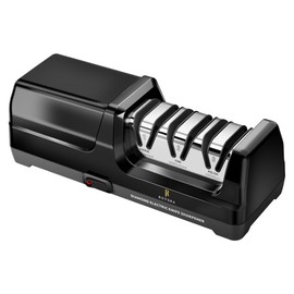 Electric Kitchen Knife Sharpener,3 Stages Diamond Abrasives of 360 Grit,600 Grit and 1000 Grit for Sharpening Stainless Steel Knives and Ceramic Knives, for Kitchens and Restaurants (20° Angle) ROYSHA