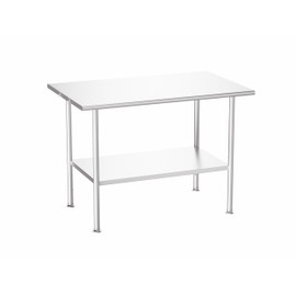 Atelicf All-Stainless Steel Prep Table, 30 X 48 Inches, with Rounded-Edges and Adjustable Undershelf, Heavy-Duty Build for Outdoor Use,Restaurants,Hotels,Workshops,Kitchens,Gardens, and Garages