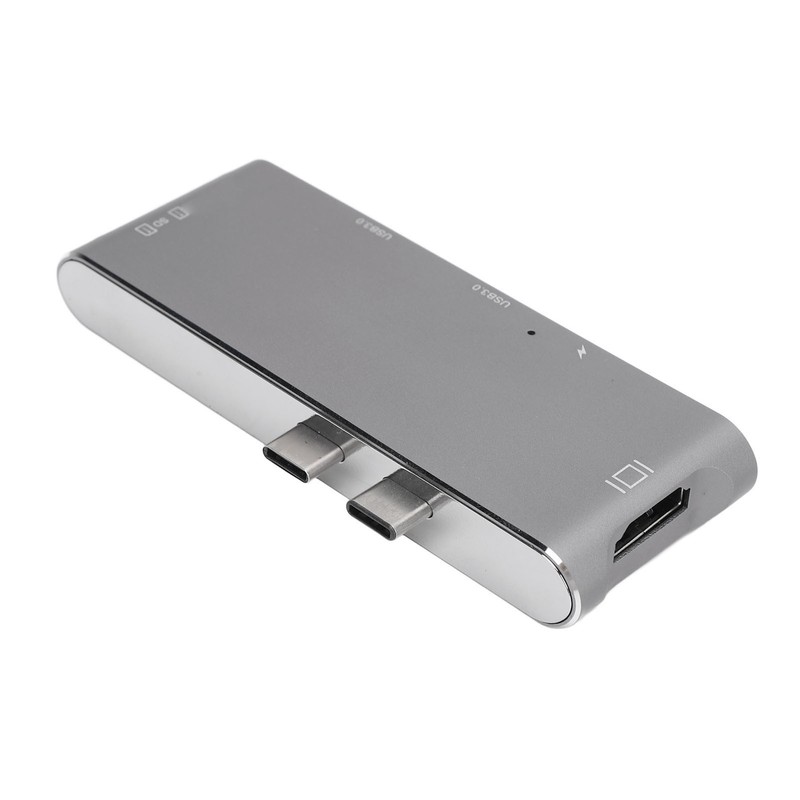 6 in 2 USB C Hub Aluminum Alloy Plug and
