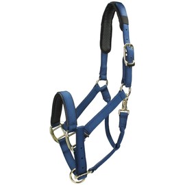 Shires Topaz Nylon Pony/Horse Headcollar - Navy Blue Pony