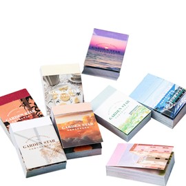 ZODKSNO 400pcs Washi Stickers Set, 8 Packs Vintage Scrapbooking Sticker Aesthetic Decorative Sticker for Photo Scrapbooking（Style B）