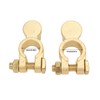 2PCS Battery Terminal Connectors Brass Negative Positive Car Battery Cable