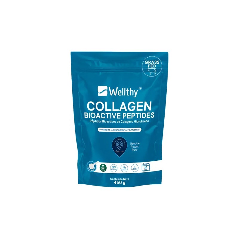 Péptidos Bioactivos De Colágeno Hidrolizado 450 Gr Wellthy