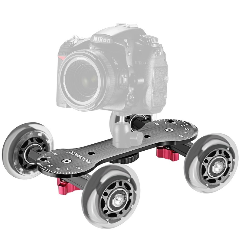 NEEWER Scaled Cámara Cuadro Dolly Slider con 10Kg Capacidad de