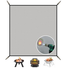 100 x 120 cm Fireproof Underlay Garden Fire Pit Grill Mats Fire Bowl Mat Fireproof BBQ Mat for Floor Patio Deck Lawn Camping