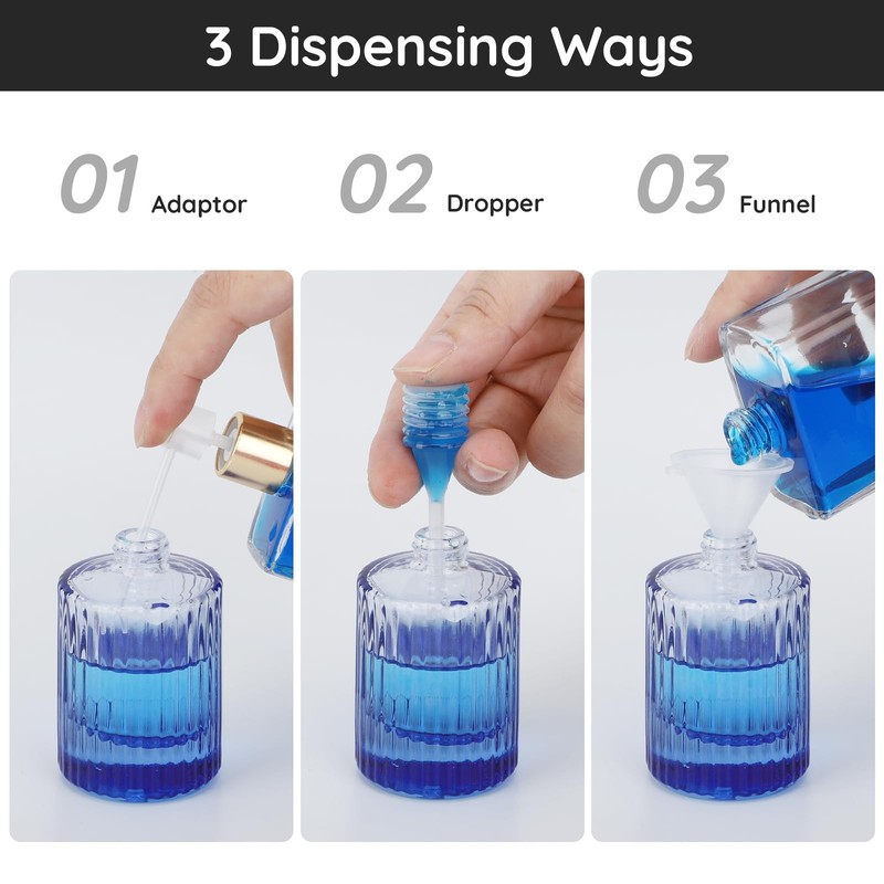 Segbeauty 1oz Perfume Refill Bottle Travel Atomizer, 4pcs Refillable Glass