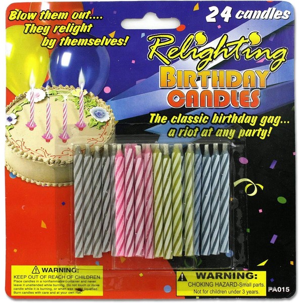 Kole Imports Relighting Birthday Candles 2 pack
