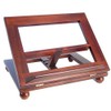 Shalom Dark mahogany wood bible book stand 10" by 8" adjustable table top