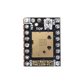 BIGTREETECH TMC2209 V1.2 Stepper Motor Driver Stepstick Mute 3D Printer Part with Heatsink for SKR 2/Octopus V1.1/SKR V1.4 Turbo/SKR V1.3 Control Board(Pack of 5pcs) (UART Mode)