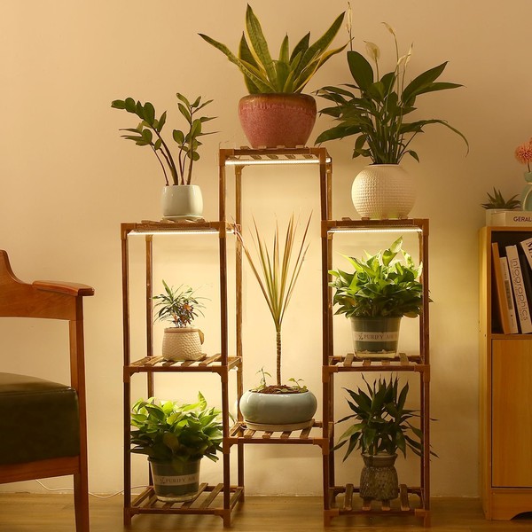 VORIGY Plant Stand with Grow Light, Plant Shelf Indoor with
