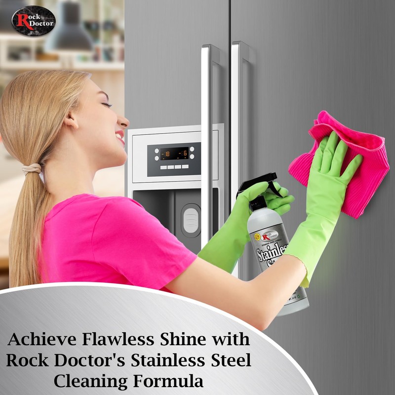 Rock Doctor Stainless Steel Cleaner and Polish, Streak-Free Cleaning Solution