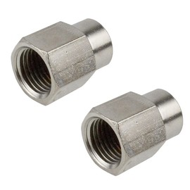 2 Pack Air Line Hose Fitting Connector Adapter 1/4 to 1/8 BSP Female Thread Bush