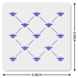 MAGJUCHE French Bee Trellis Stencil 6 Inches, Reusable Bee Stencil for Painting DIY Crafts Decor
