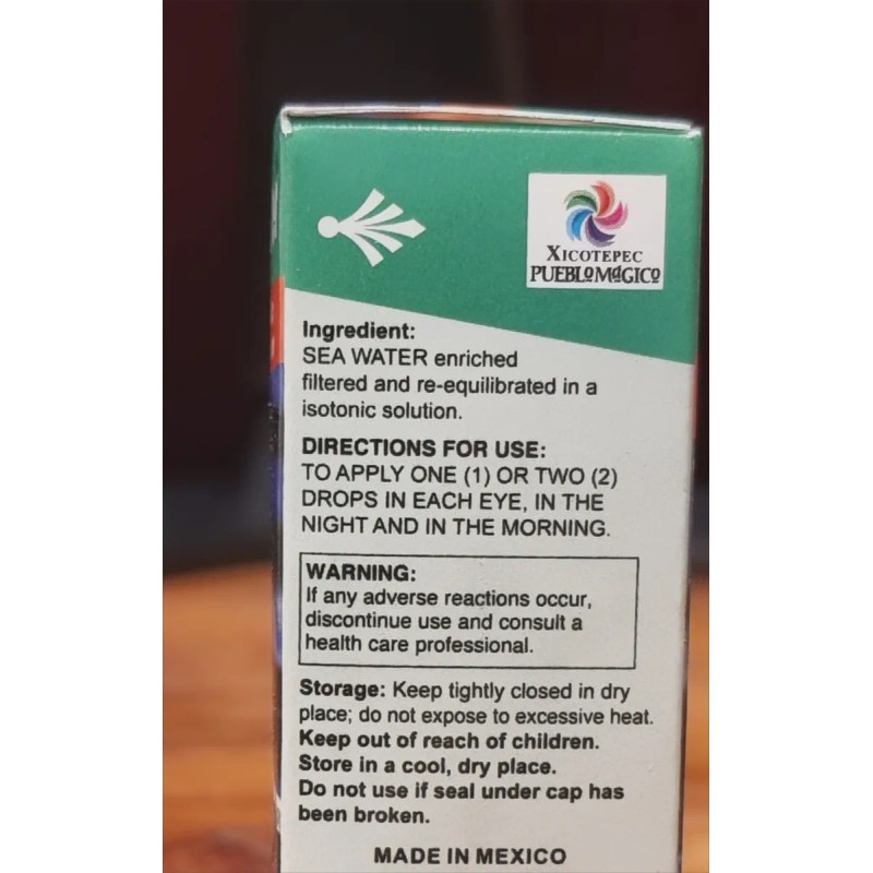 Agua De Mar Humectante Lubricante Natural Ojo Seco Alergias