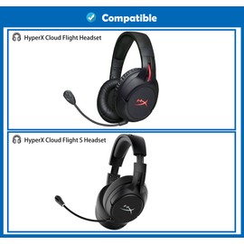 DowiTech Professional Replacement Ear Pads Cushion Compatible with HyperX Cloud Flight S,Cloud Flight Headsets Earpads Cover with Skin-Friendly Soft Protein Leather and Memory Foam