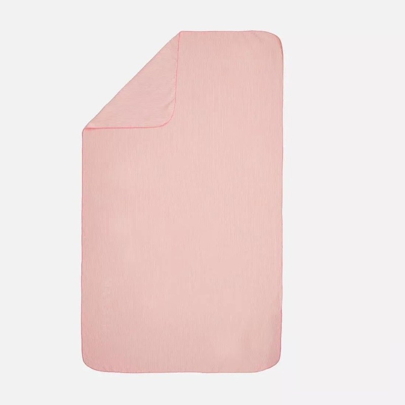 Decathlon Nabaiji Ultra Compact Microfibre Stiped Towel Fluo Pale Peach