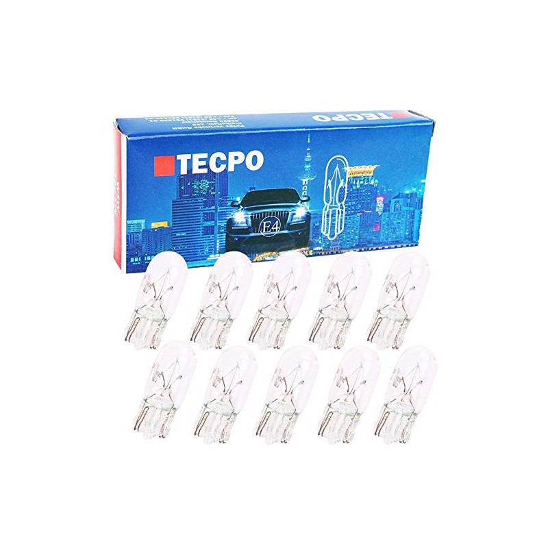 TECPO 20 x Glass Base W5W 12 V 5 W
