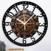 Luxury Design 25cm Circular Iron Clock Silent Operationsheet size: 10