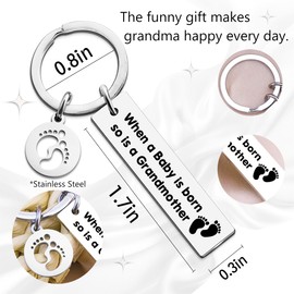 First Time Grandma Gifts New Grandma Gifts First Time 2026 Promoted To Grandmas Grandmother Announcement Gift Grandmas To Be Gift Ideas Grandmother Keychain Jewelry