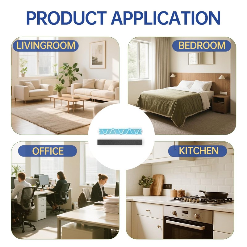 Aliveair 6-Pack MAC-408FT-E Replacement Filter and 6-Pack Carbon Filter Compatible