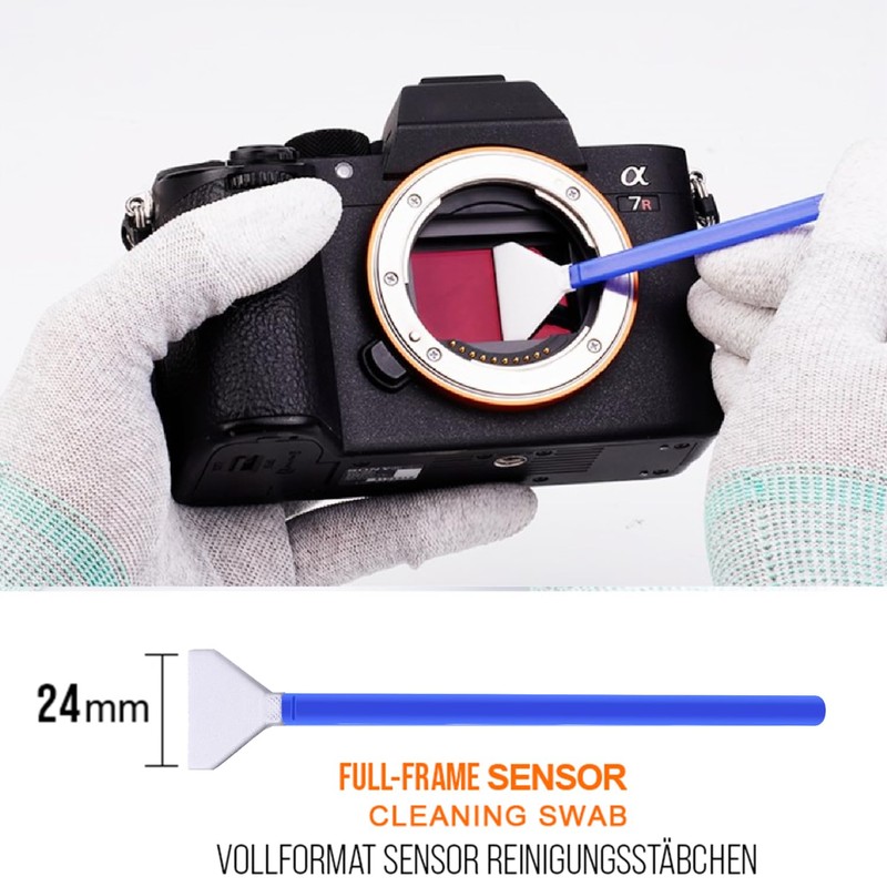 Minadax KF Full Format Sensor Cleaning 24 mm 10 Swabs