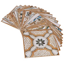 24pcs Pegatinas para Azulejos de Despegar y Pegar, Decoración de Habitación DIY, Pegatinas para Azulejos contra Salpicaduras Impermeables Autoadhesivas Cuadradas